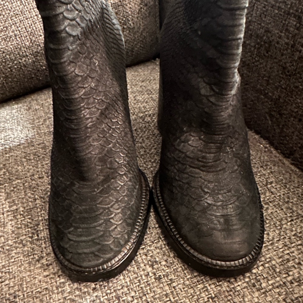 Ash Suede Python Booties - image 7